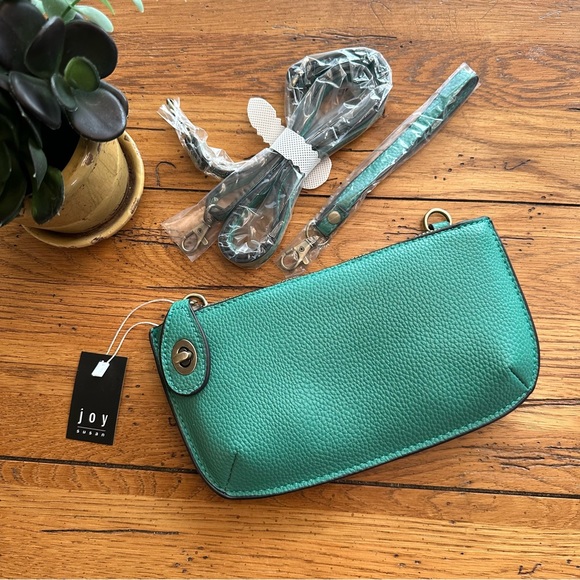 Joy Susan Bags Joy Susan Green Vegan Leather Mini Travel Crossbody